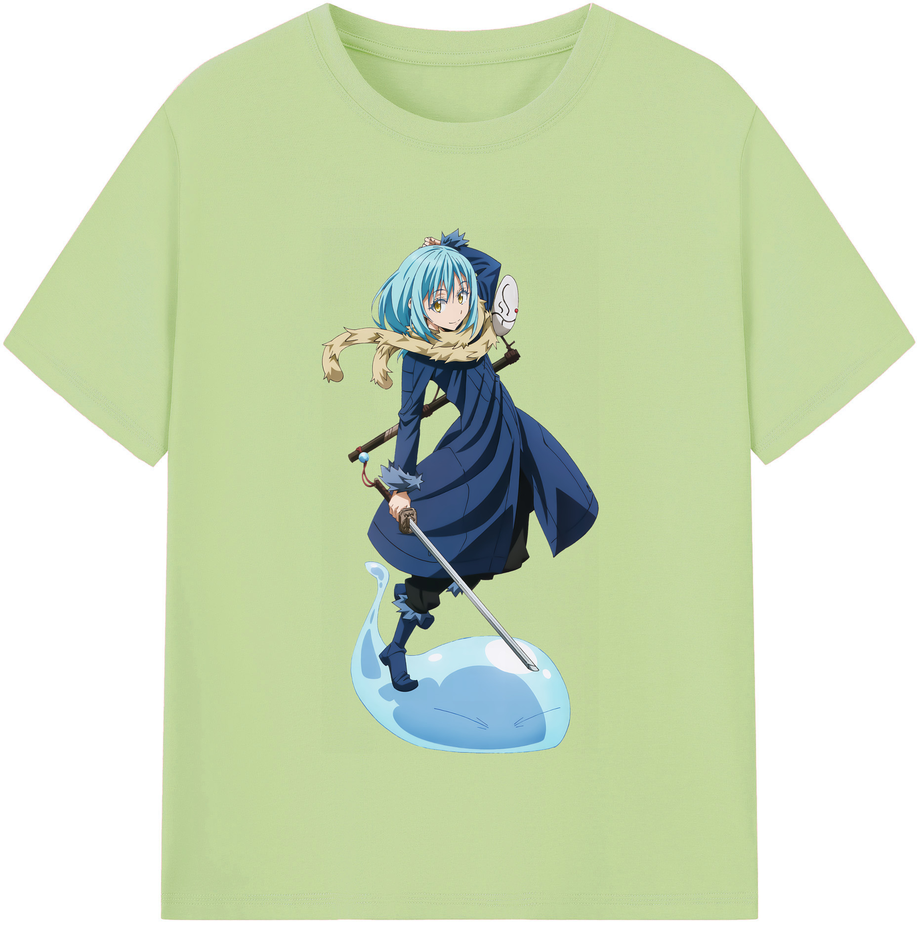 （画像用） 転スラ Regarding Reincarnated to Slime 綿100％半袖Tシャツ（フロントプリント）